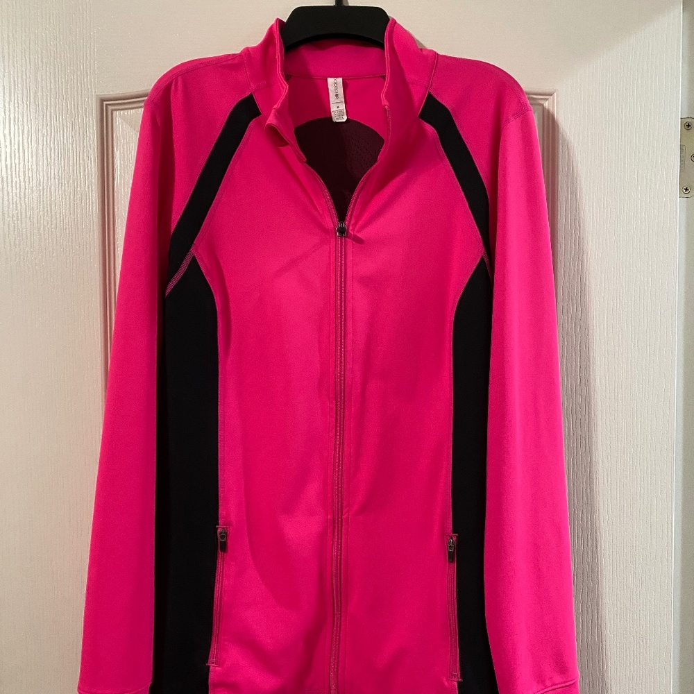 Ideology Jacket, size M, hot pink with black accent